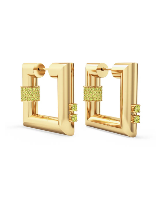 CELESTIAL HOOP CHROME DIOPSIDE EARRINGS